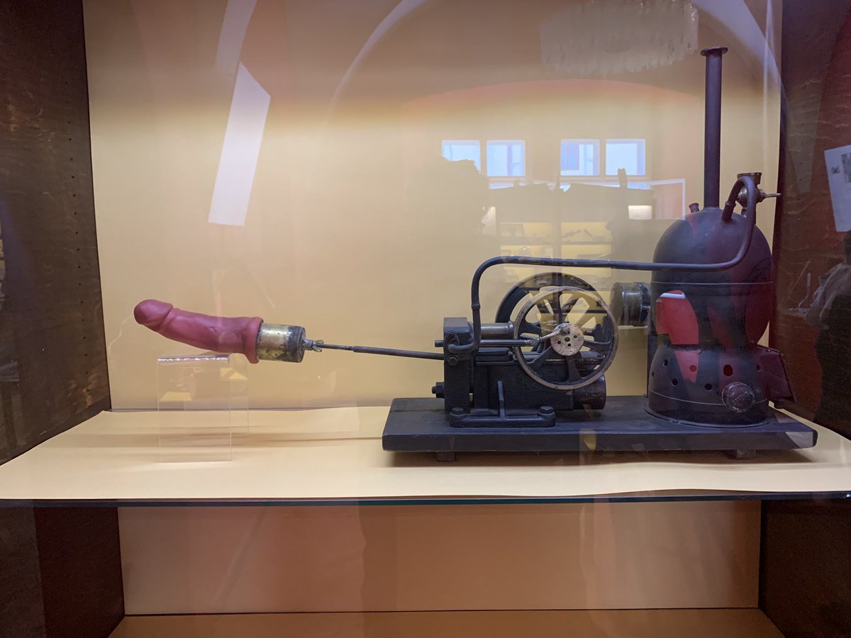 tresdessert's tweet photo. I saw a coal-powered fucking machine at a museum, imagine trying to get off while this thing is making cute little ‘chuff chuff’ train noises behind you https://t.co/RgfhrljIhO