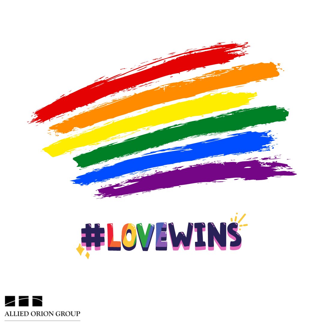 Allied Orion Group stands with the LGBTQIA+ community. #loveislove #pride