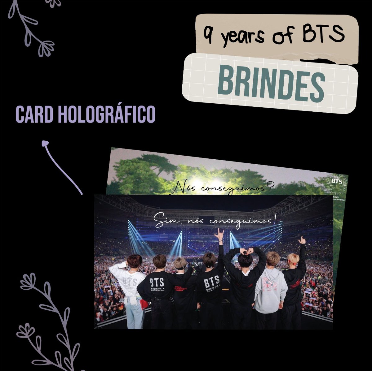 DreamsEEvents's tweet photo. Mais um brinde maravilhoso para quem for ao evento!
Confesso que esse card holográfico me trouxe às lágrimas!
Estou muito ansiosa para o evento!
@BTS_twt #9yearsofbts https://t.co/FooN2LNSp7