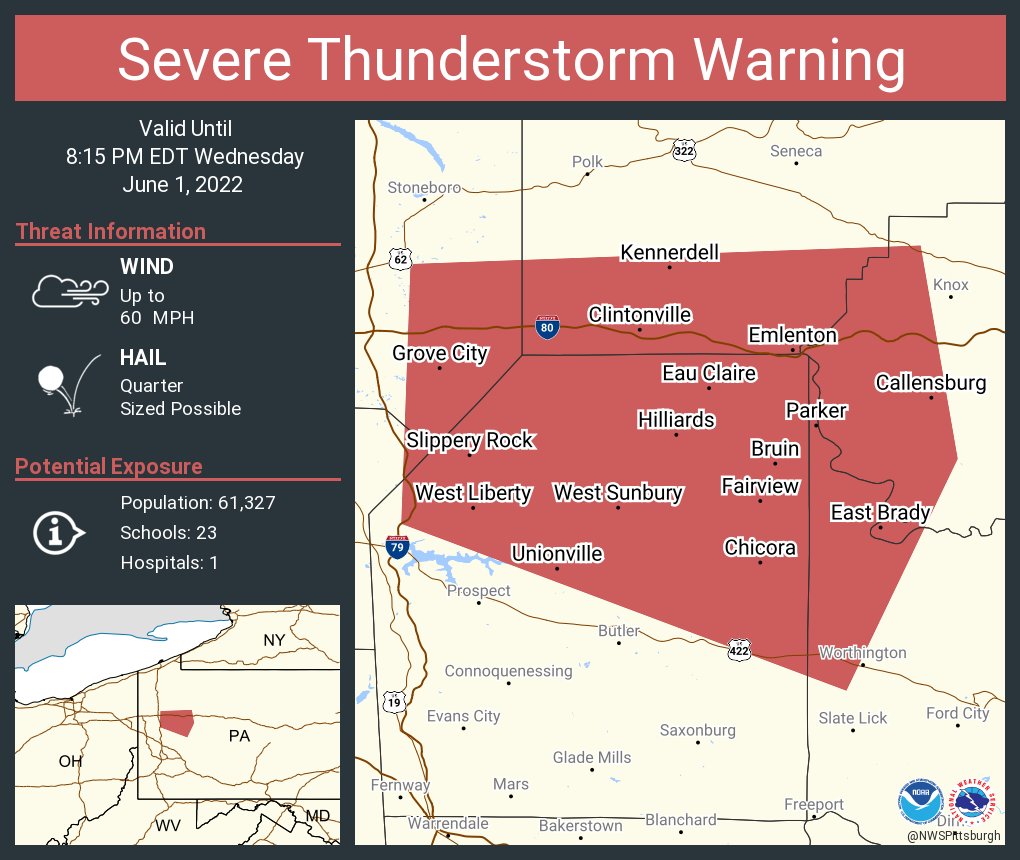 NWS Severe Tstorm on Twitter "Severe Thunderstorm Warning including