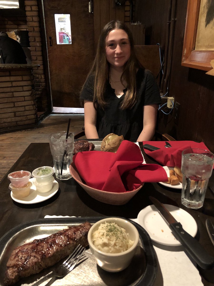 JoshWoodard541's tweet photo. Daddy-Daughter Date. Cattlemen’s, Ft Worth Stockyards. Road-trip 2022! https://t.co/8a76TeMK2M