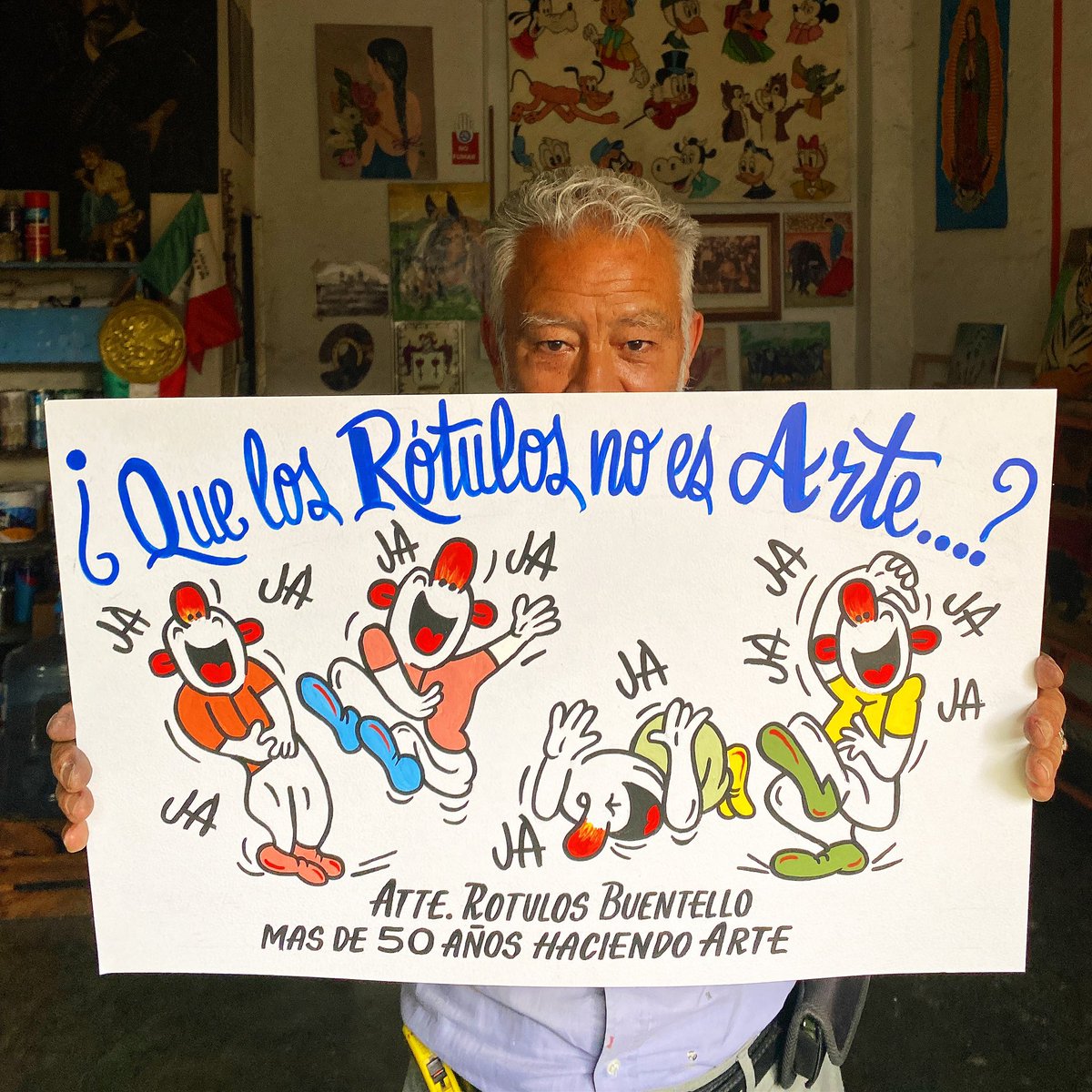 ¿QUE LOS RÓTULOS NO ES ARTE? 🤡
JA JA JA JA JA 🤣
Atte. Rótulos Buentello 
Más de 50 años haciendo arte 

Cc/ <a href="/SandraCuevas_/">Sandra Cuevas</a> <a href="/AlcCuauhtemocMx/">Alcaldía Cuauhtémoc</a>  

#conlosrótulosno #graficapopularmexicana #rótuloschidos #sensacionaldediseño #sensacionaldediseño #desde1996 #usosycostumbres