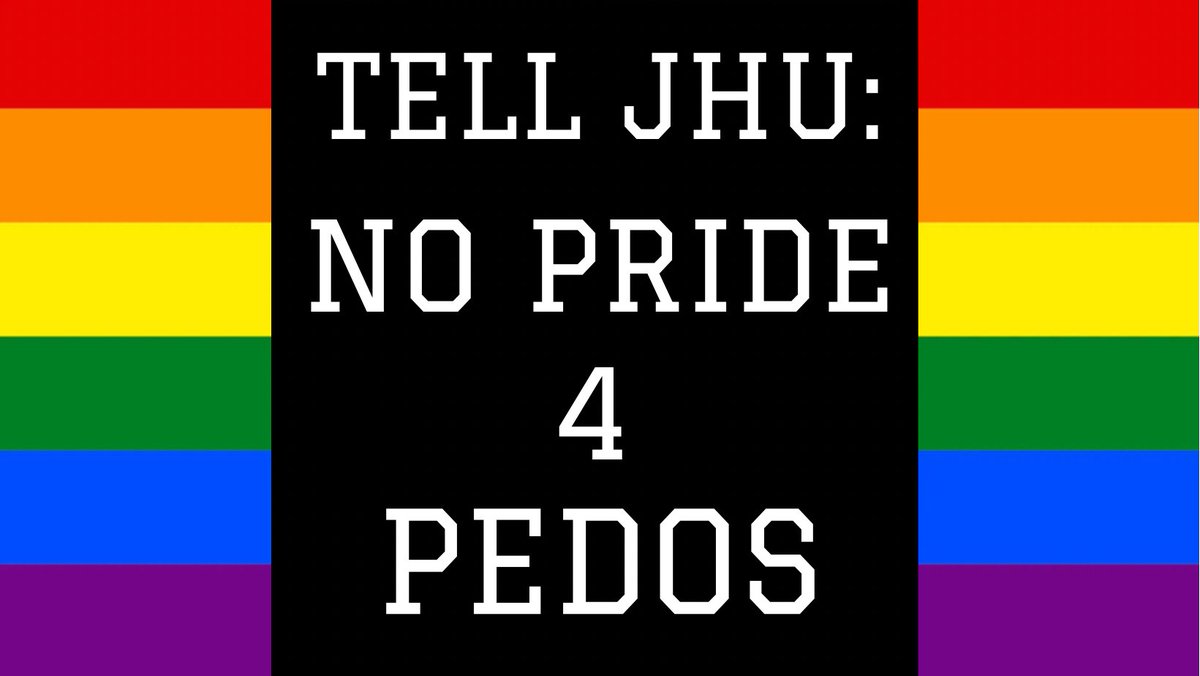 LittleRedRad's tweet photo. Help kickoff pride by telling JHU: NO PRIDE 4 PEDOS!

Remove pedophilia activist Dr. Allyn Walker from JHU's Moore Center for Prevention of Child Sexual Abuse - Sign the Petition! https://t.co/EsB6pd29QA via @Change https://t.co/Sc9hDDFRlV