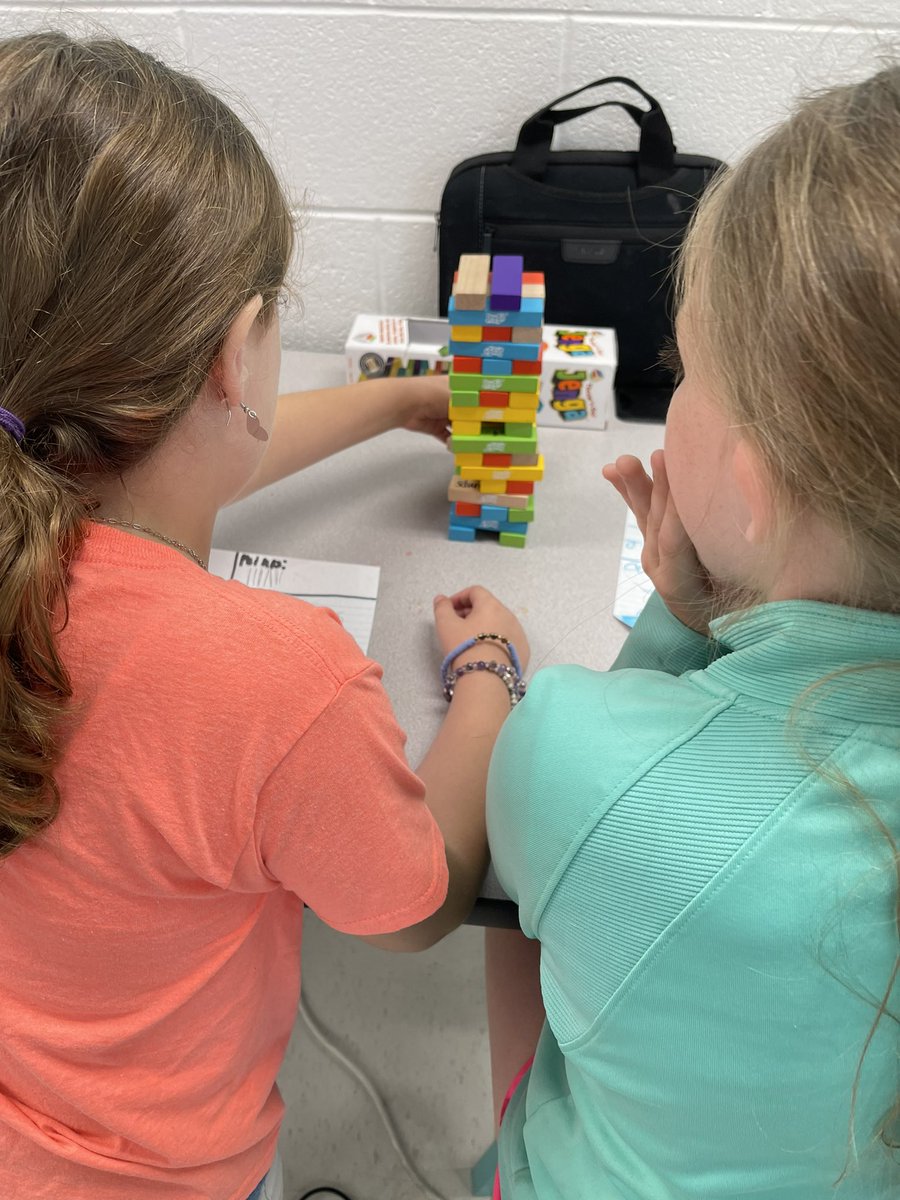 RHLeeMath's tweet photo. Practicing ➕➖ fluency in fourth grade with Jenga!  @RHLeeESAACPS https://t.co/LtQLVz9kWJ