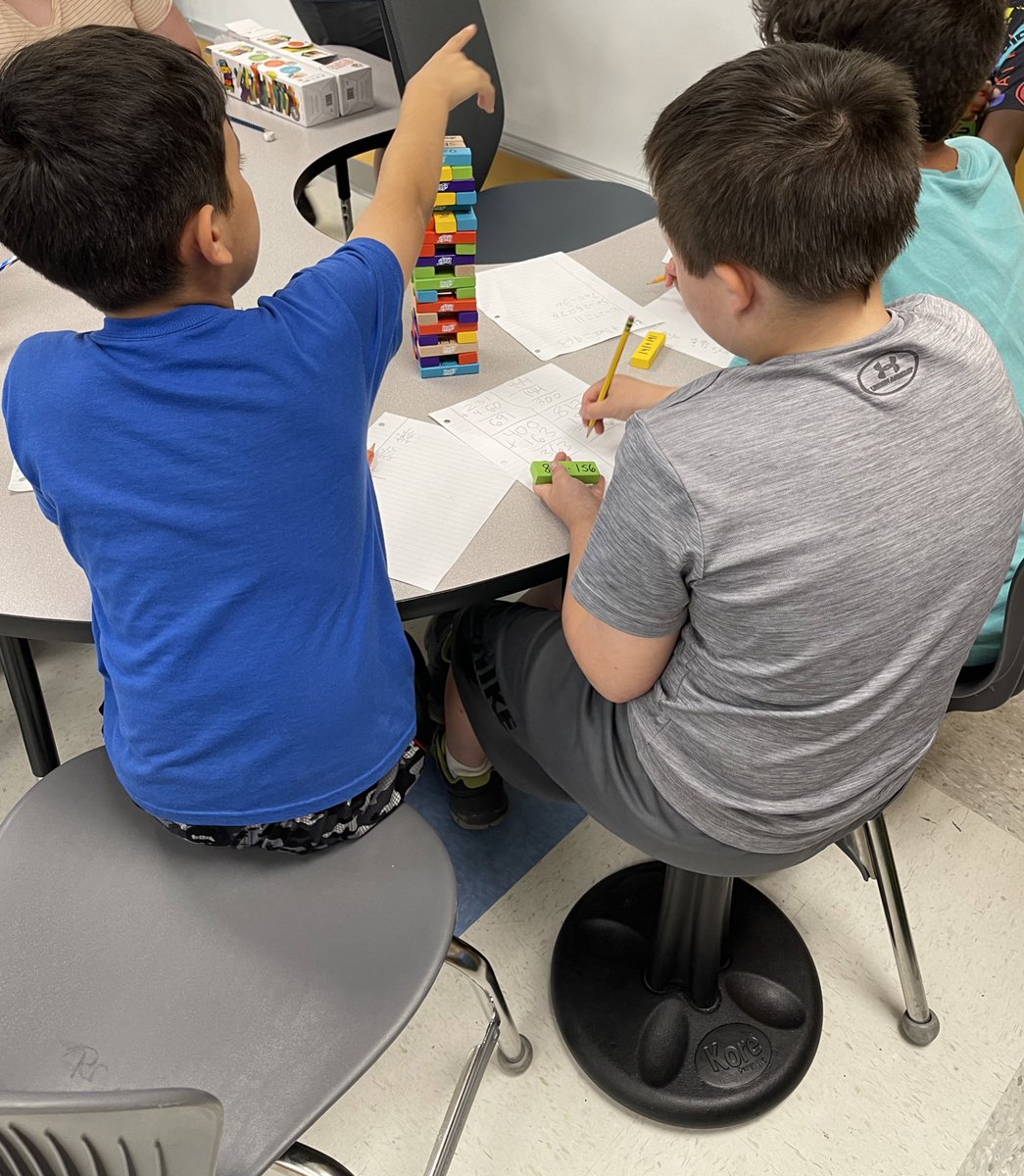 RHLeeMath's tweet photo. Practicing ➕➖ fluency in fourth grade with Jenga!  @RHLeeESAACPS https://t.co/LtQLVz9kWJ