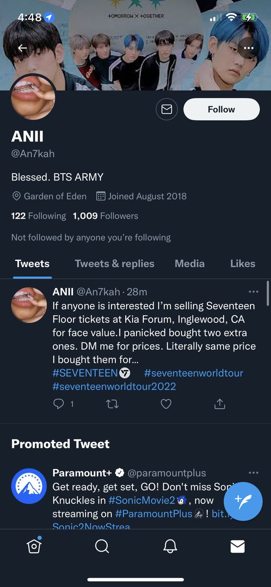 dimpleing's tweet photo. 🚨SCAMMER🚨

THIS PERSON IS SCAMMING.  PLEASE DO NOT TAKE THEIR TICKET OFFER. This is the type of "proof" they will provide you and the phone number. I called the person on the phone multiple times and finally a male picked up. I'm disappointed and ashamed. Don't make my mistake. https://t.co/Oaw7POjsRZ