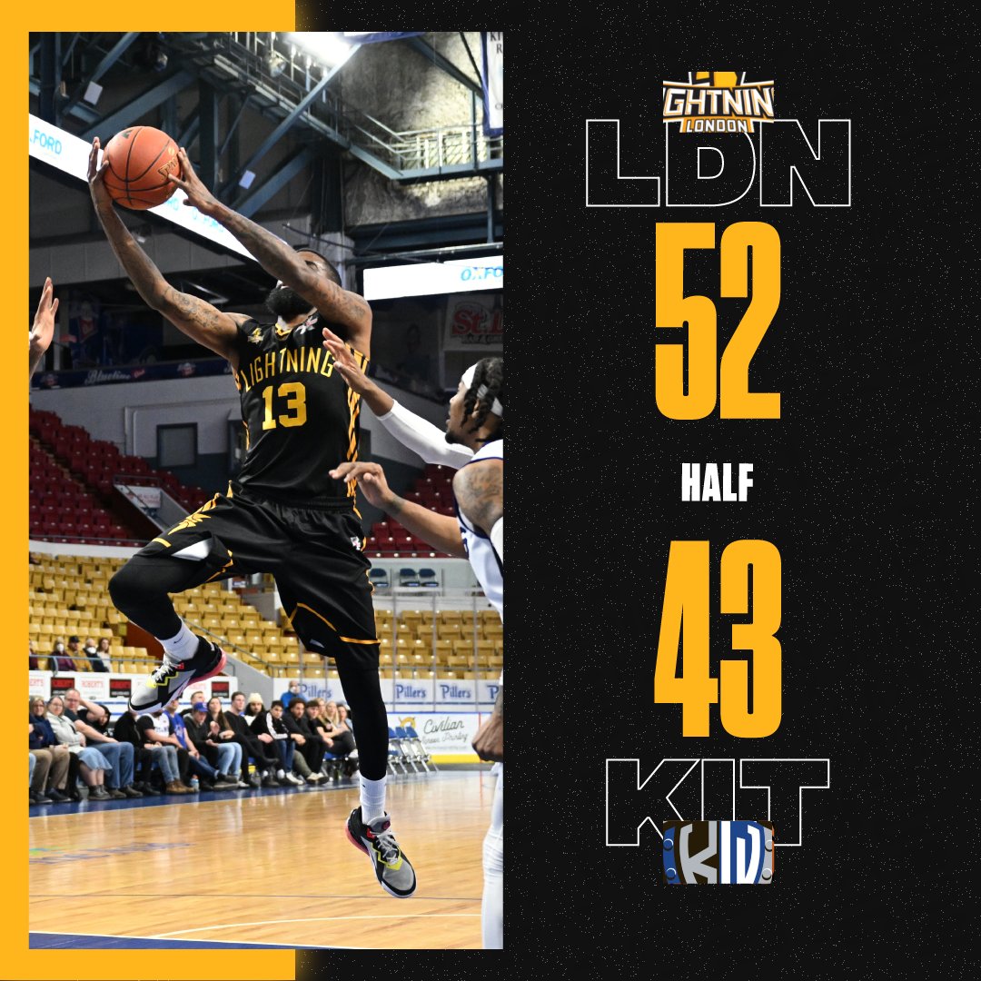LondonLightning's tweet photo. Your Score at the Half
Leaders
PTS: Thomas - 25
REB: Isom, Jensen-Whyte - 6
AST: Jones - 5
#GetStruck || #DriveFor https://t.co/C8pKv96G2u