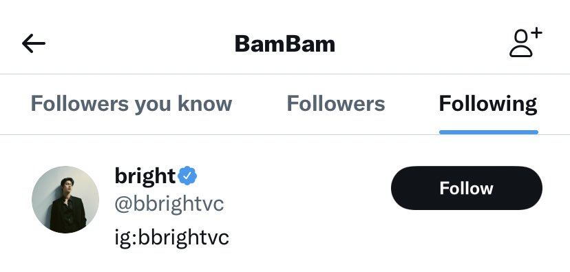 aeiaoey's tweet photo. น้องแบมกดฟอลทวิตคุณ @bbrightvc ด้วยอะ 👍🏻 @BamBam1A #BamBam https://t.co/hukrZm6kZw
