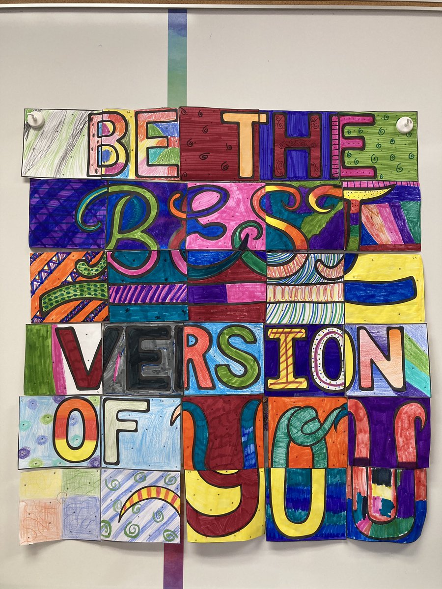 MsGralish's tweet photo. Today was the final Advisory of the school year - we combined groups with @JohnathanMaxson and @MrSuboHMS to produce a beautiful poster! It has been great getting to know these students this year. #bestself #hmsadvisory @HaddonfieldMS https://t.co/8OLI7UOgiM