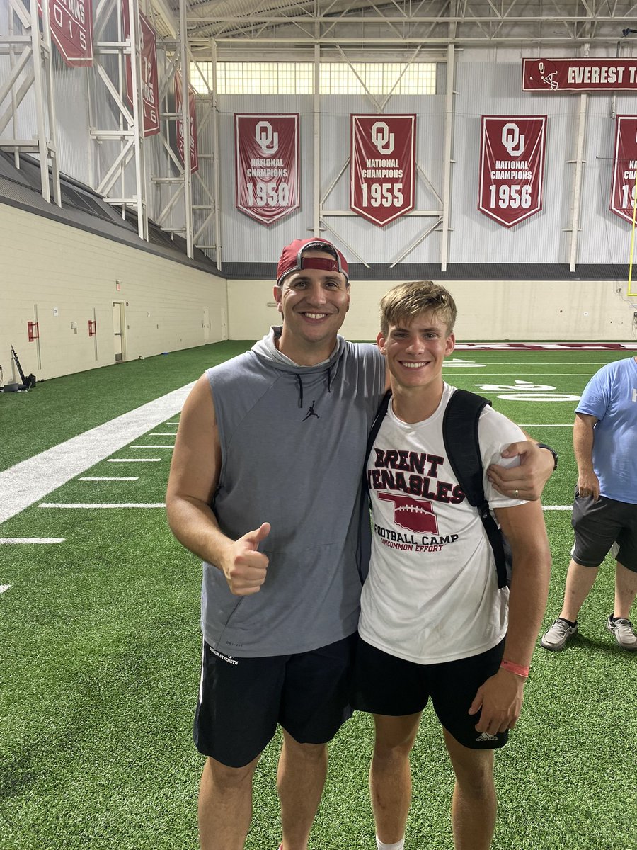 rothwell_henry's tweet photo. Big thanks to @MiguelChavis65 @JR_Sandlin @coach_bhall and @CoachXBrew at the @OU_Football camp! Can’t wait to build upon today💯#BeUncommon https://t.co/92OLENnkXF