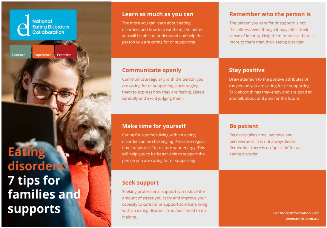 NEDC_Australia's tweet photo. June 2 is #WorldEatingDisordersActionDay and this year the focus is on carers. NEDC has resources to help equip families and supports with skills and coping techniques.
👉 Go to https://t.co/xhNnguTEu7
#Care4Carers #care4u #worldEDday #worldEDday2022 #WEDAD2022 https://t.co/PCrK2ClzJq
