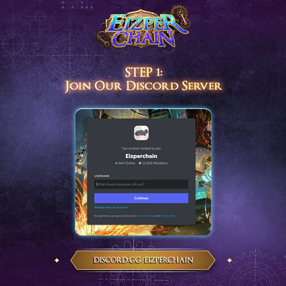 EizperChain's tweet image. Here is how you can start earn rewards by becoming the members of our community!

#EizperChain #EarnWithEizper #PlayEizperChain #ActionGame #DiscordCommunity #Gaming #RPG