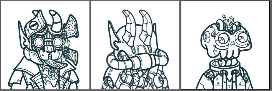 WeirdosNFT's tweet image. Bip~bip bop bup~pip pip! That means ‘we are the new legends’ in robot weird robot language 🤖