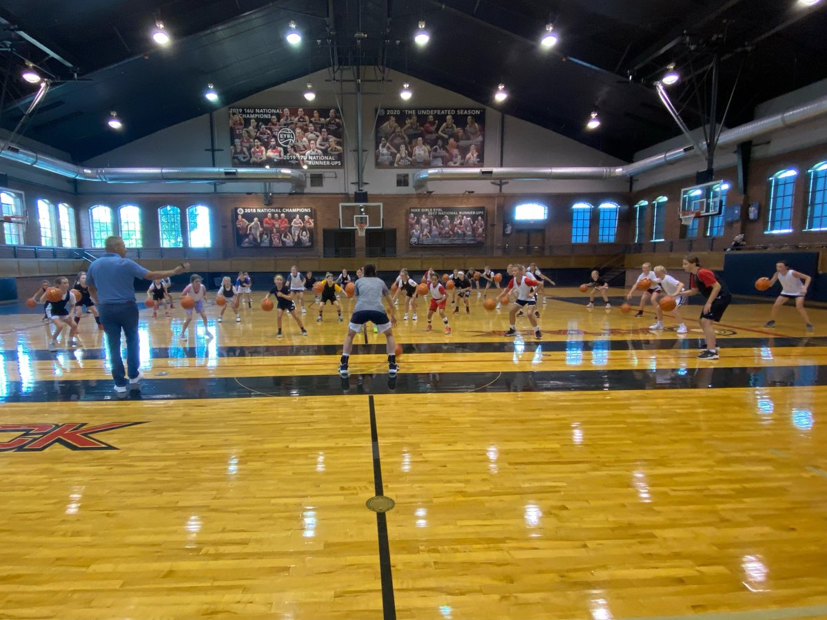 AllIowaAttack's tweet photo. Always great to have @CaitlinClark22 back in The Fieldhouse spending time with our young ones!! Lots of smiles on young faces tonight at practice! https://t.co/oh3zHm1v4D