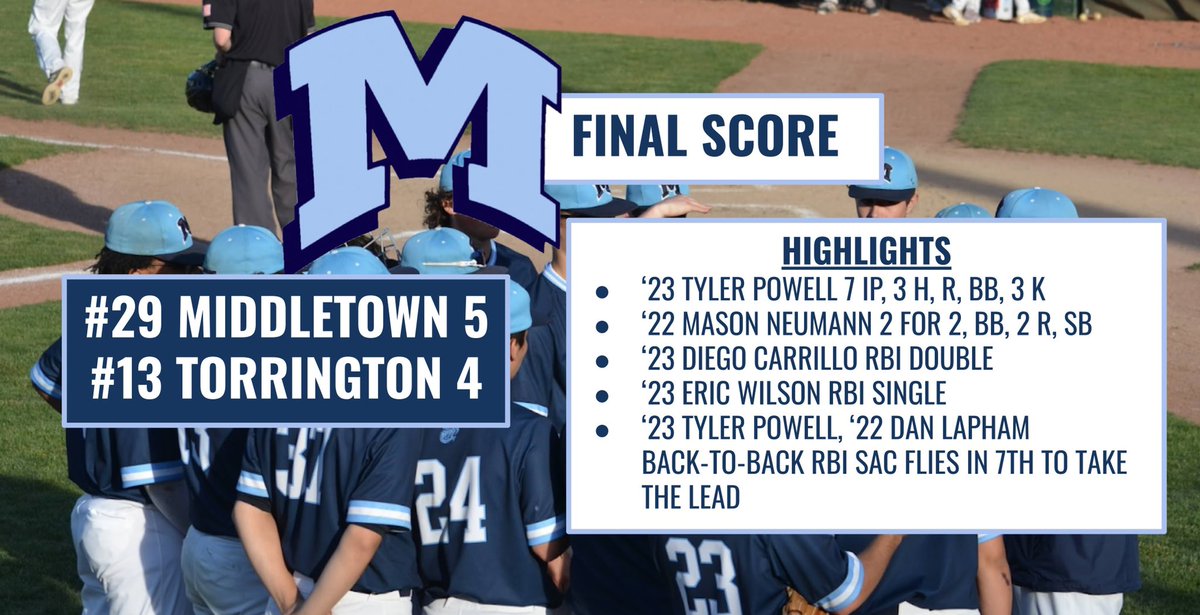 Middletown High Baseball tweet media