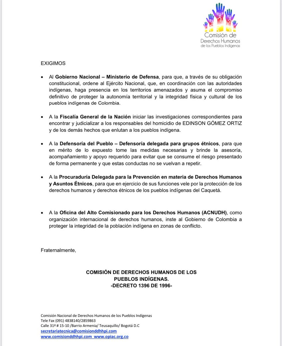 Indepaz's tweet photo. 👥 Edison Gómez Ortiz
📆 Fecha: 31/05/22
📍 Lugar: Solano, Caquetá

⚠️ Con Edison Gómez Ortiz serían 80 los líderes/as y defensores de DDHH asesinados en 2022 y 1307 desde la firma del acuerdo. https://t.co/GmjdTq71o1