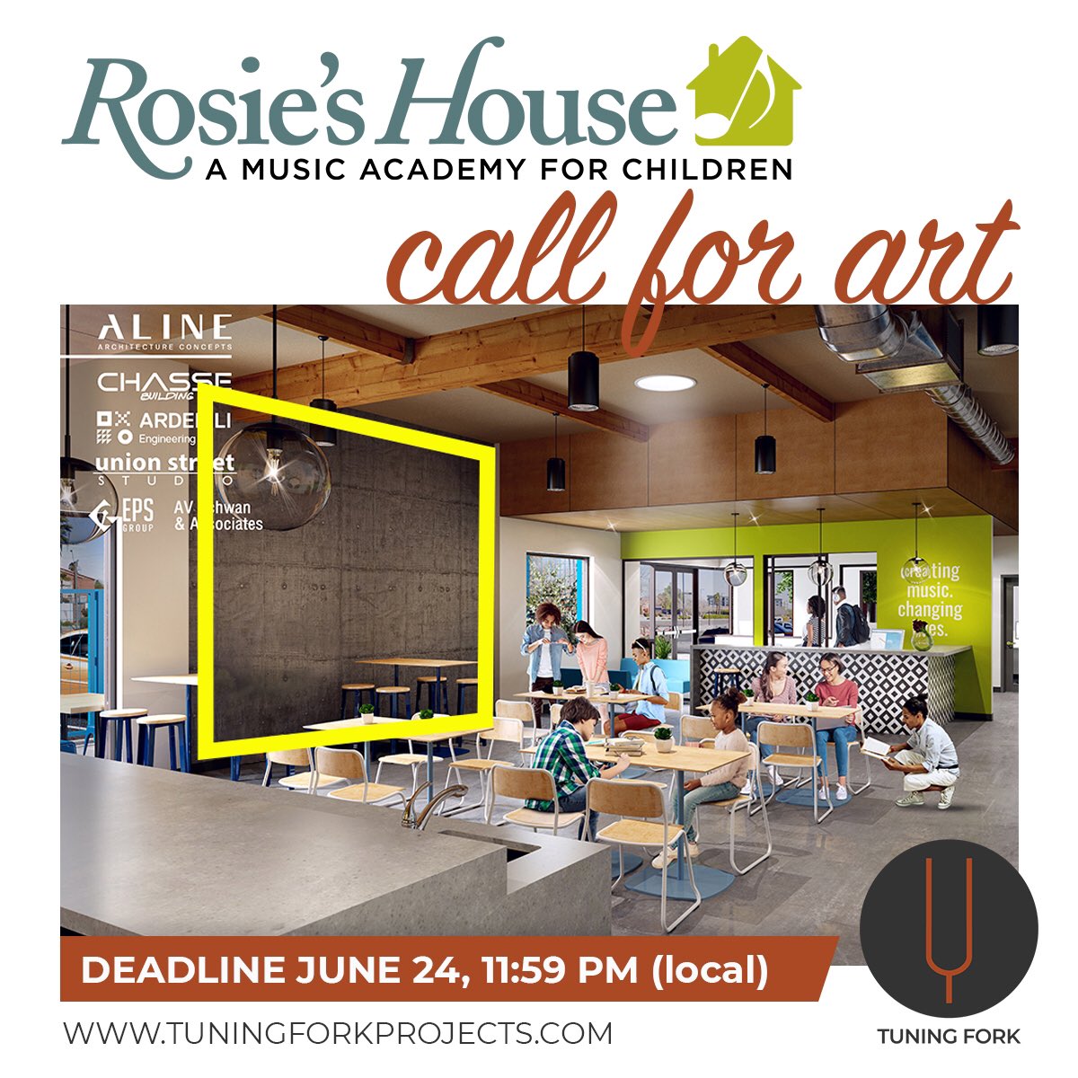 tuning_fork's tweet image. #CallForArt 

*Quick Facts* 
Call Close: June 24, 2022, 11:59 P.M. (AZ)
Location: 919 E Jefferson St., Phoenix, AZ
Budget: $10,000 for the purchase of 6-10 artworks

For more information, please visit the Tuning Fork website — tuningforkprojects.com

#TuningFork #RosiesHouse