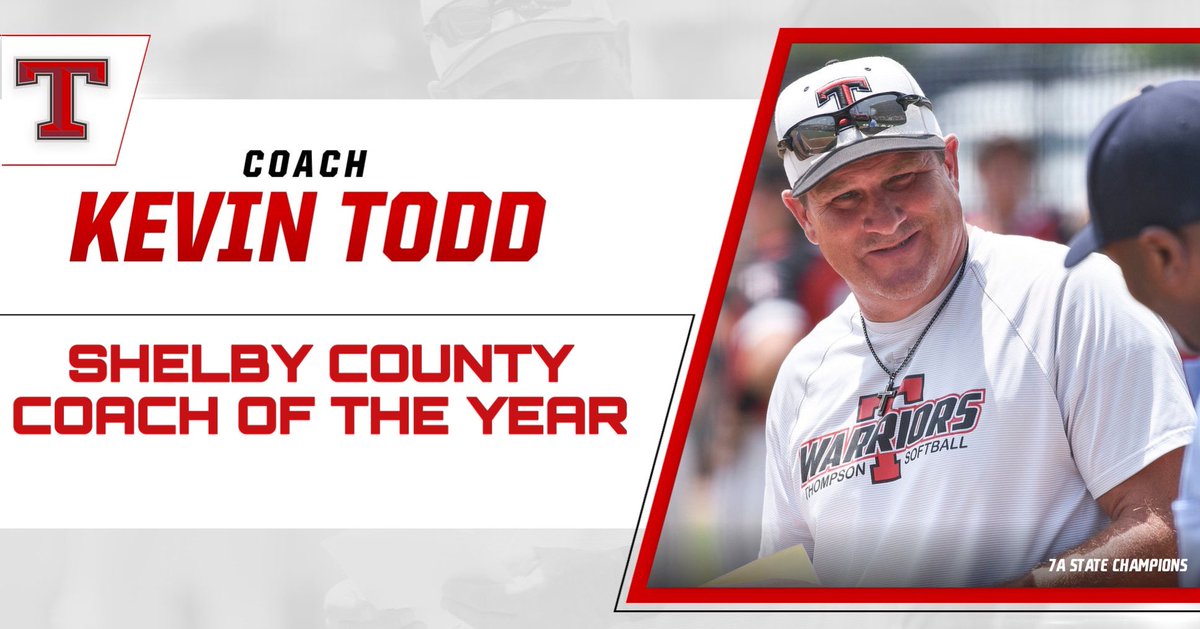 THSoftball_'s tweet photo. Congrats to our very own Coach Kevin Todd for being named Shelby County Coach of the Year! In the words of @ellapate24, “If you haven’t been coached by Todd have you really ever been coached before?” Thankful for you Coach! #MissionCompleted https://t.co/V63Wa3BGFE