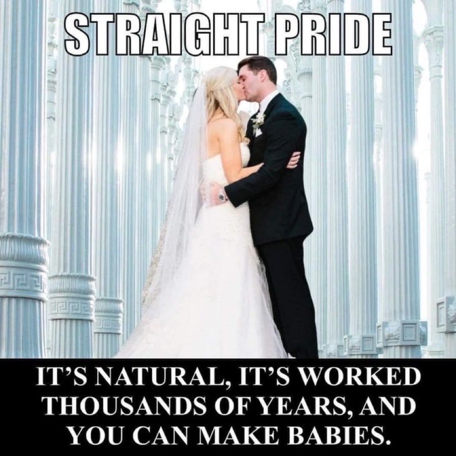 I am celebrating Straight Pride in June… anyone else? 🥳🥳