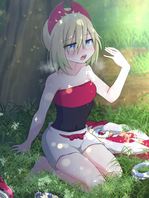 木陰で休むカイちゃん 