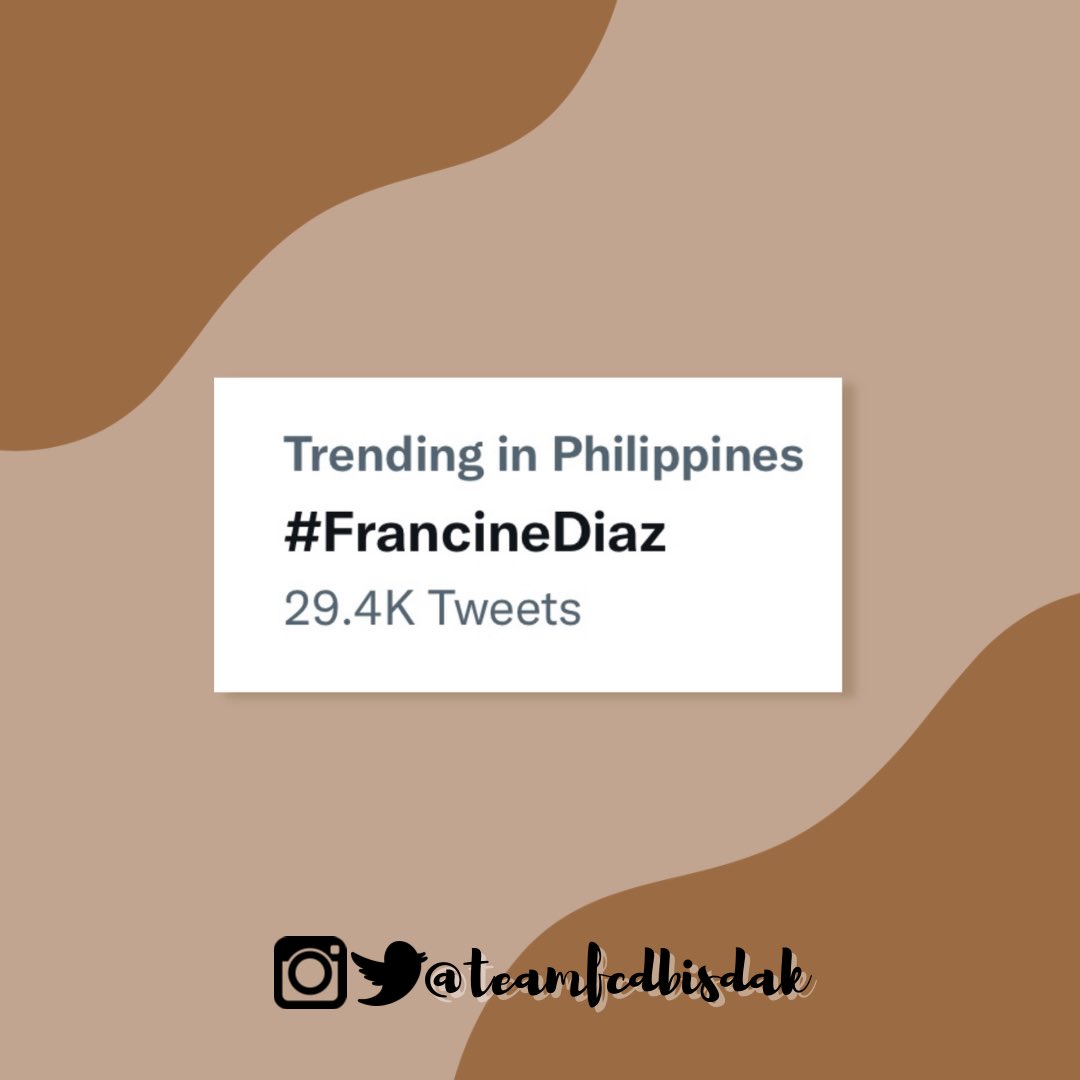 teamfcdbisdak's tweet photo. No twitter party, yet sheโs still trending this morning. Well, looking at her fascinating photos, she deserves it. We can definitely say that itโs her year.
Thank you, @mega_magazine. Also, we are so proud of you, @francinecarreld! ๐ค
#FrancineDiaz | #MetroXStarMagic25 https://t.co/I8Lt7Ihm67