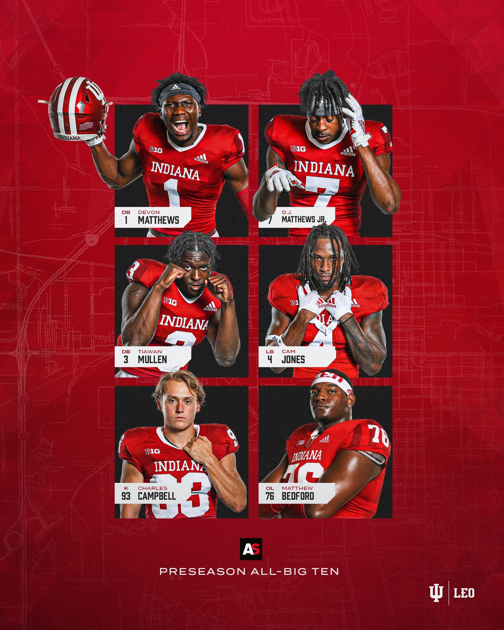 Indiana Football on Twitter "Six Hoosiers named AthlonSports Preseason AllBig Ten selections