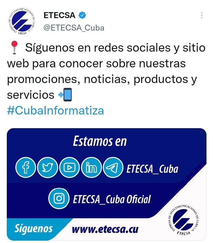 #VamosConTodo 
#CubaInformatiza 
<a href="/DarquirisC/">Darquiris Sánchez Castro</a> <a href="/iliana_fp/">Iliana Fernández</a> <a href="/HildaAriasP/">Hilda Arias ❤️🇨🇺</a>