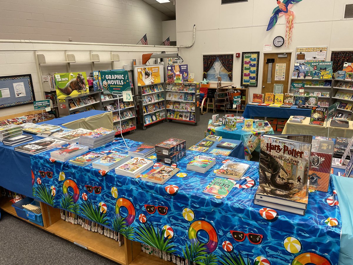 cseslibrary's tweet photo. Stock up on some great books for the summer at our CSES Book Fair! 📚Thanks to all who have shopped so far. Friday is the last day to shop! #scholasticbookfair https://t.co/Fx9cIIvbJC