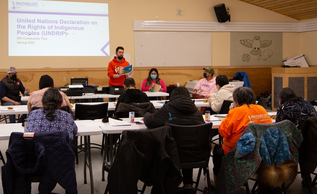 Round 1 of engagement with our communities on federal/territorial #UNDRIP legislative initiatives. On May 17, we had a session with Ulukhaktok community leadership and elder’s committee.