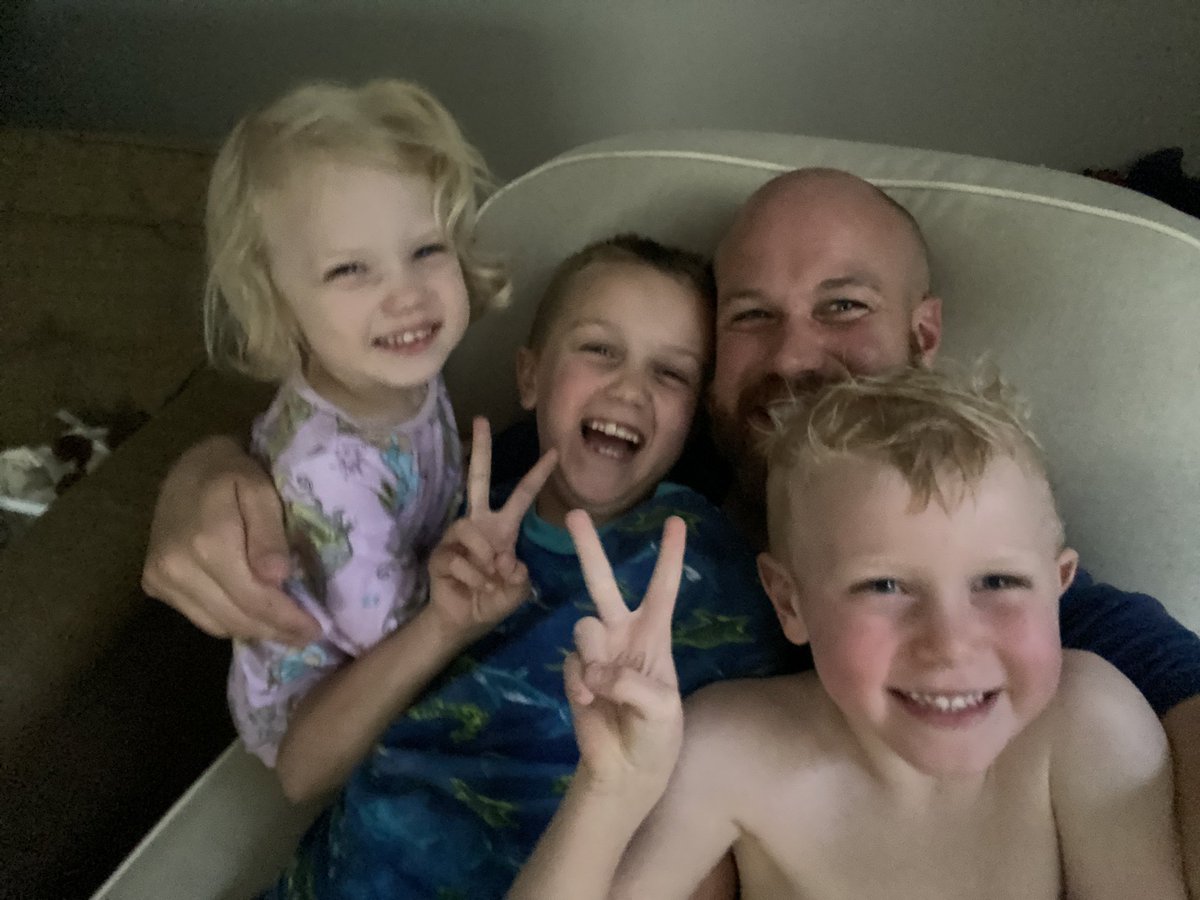 I think they are glad that it’s summer time, and I can be home more often.  #NotSureWhatThePeaceSignsAreFor