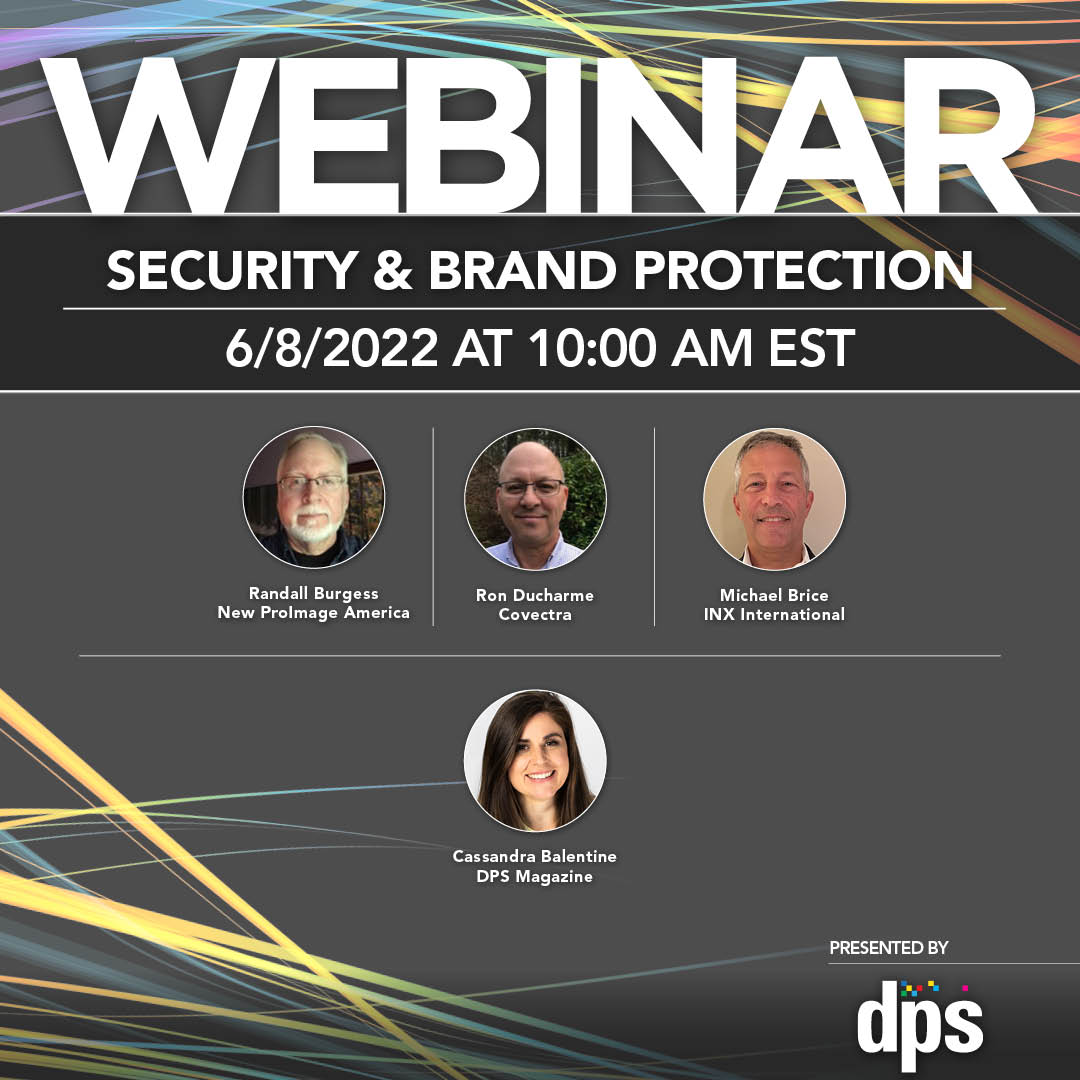 dps_magazine's tweet photo. Join us next week for a #webinar on #security #printing and #brand #protection solutions. 

Featuring New ProImage America, Inc., an @Agfa_Inkjet company @COVECTRA1, and @INXIntlUSA

Register today! https://t.co/91557dnHW6 https://t.co/YUAYvzPfLa