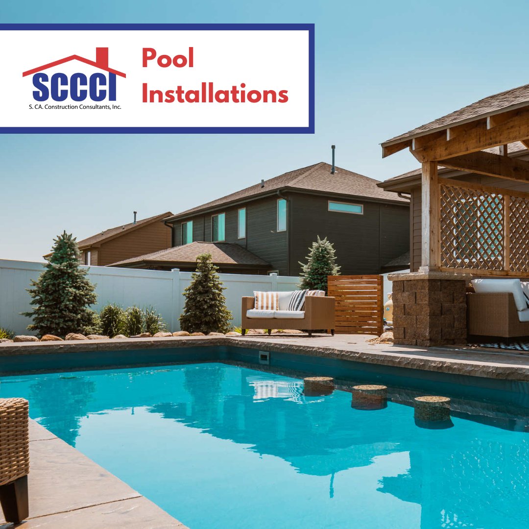 SCCCI's tweet photo. Enjoy the warm southern California summers with a pool right in your backyard! We are one of the best home improvement contractors in Southern Cali you can trust with your pool installation. Call us today at (800) 413-3333, or check out our website, https://t.co/yAJogF74Wt https://t.co/J2FcGxmvt7