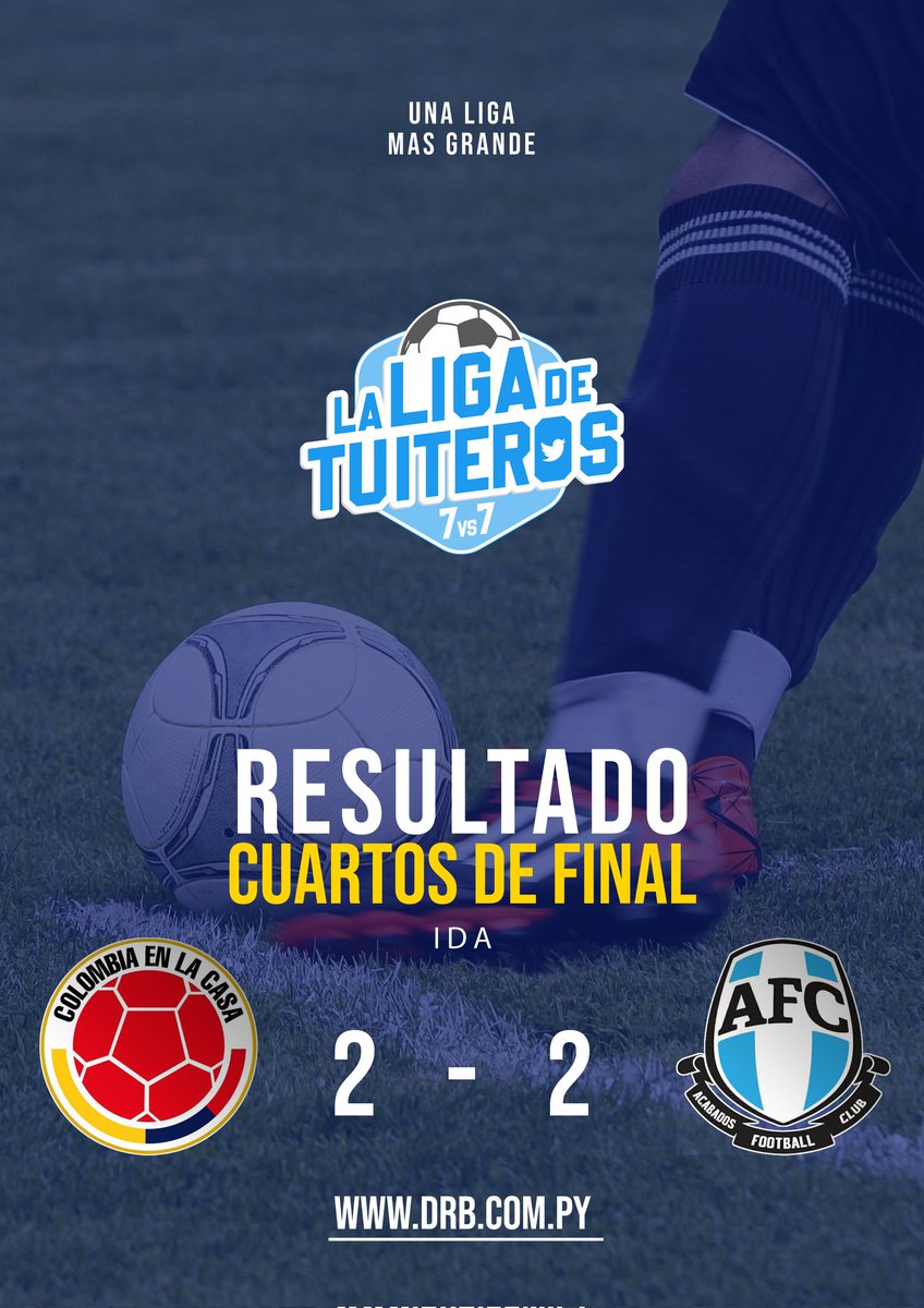 Paridad 🙅🏽‍♂️ <a href="/colombiaaencasa/">Colombia en la Casa</a> abrió el marcador en el amanecer del partido, pero <a href="/FcAcabados/">Acabados FC</a> se encendió y fue al descanso con ventaja.
Los Parces se repusieron y marcaron el gol que deja todo para la revancha.

#LigaDeTuiteros 🍺🏆⚽
