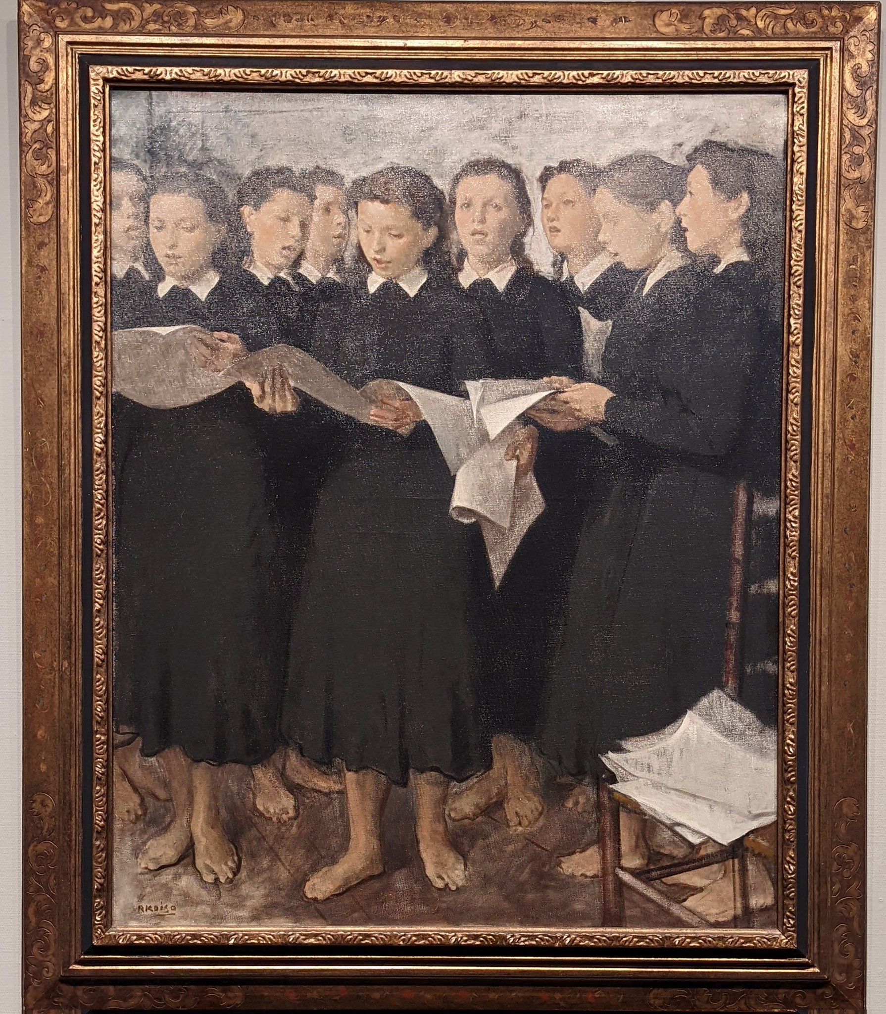 保管品 複製画 オフセット印刷 小磯良平 「音楽(迎賓館 保管品 複製画 オフセット印刷 小磯良平 「音楽(迎賓館