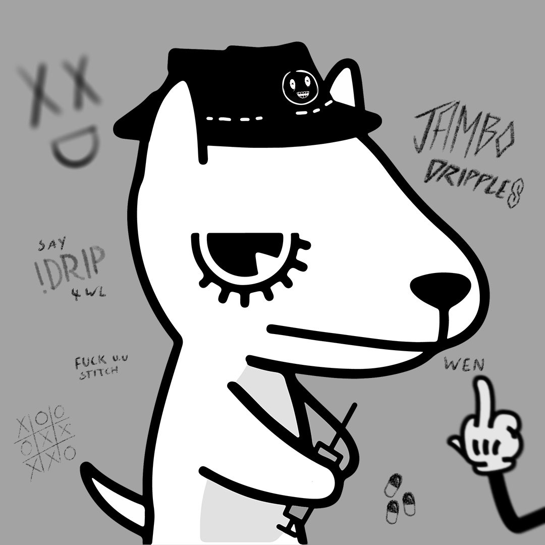 DripplesNFT's tweet photo. Drippy Mambo  🤝 wen Jambo? 
@JamboMamboLand x @DripplesNFT
10 OG - Follow + Like + RT
Extra entries: comment “#drip 🖕 ” / 3x: turn on notifs 🔔
24 hours https://t.co/2SY89Jre7f
