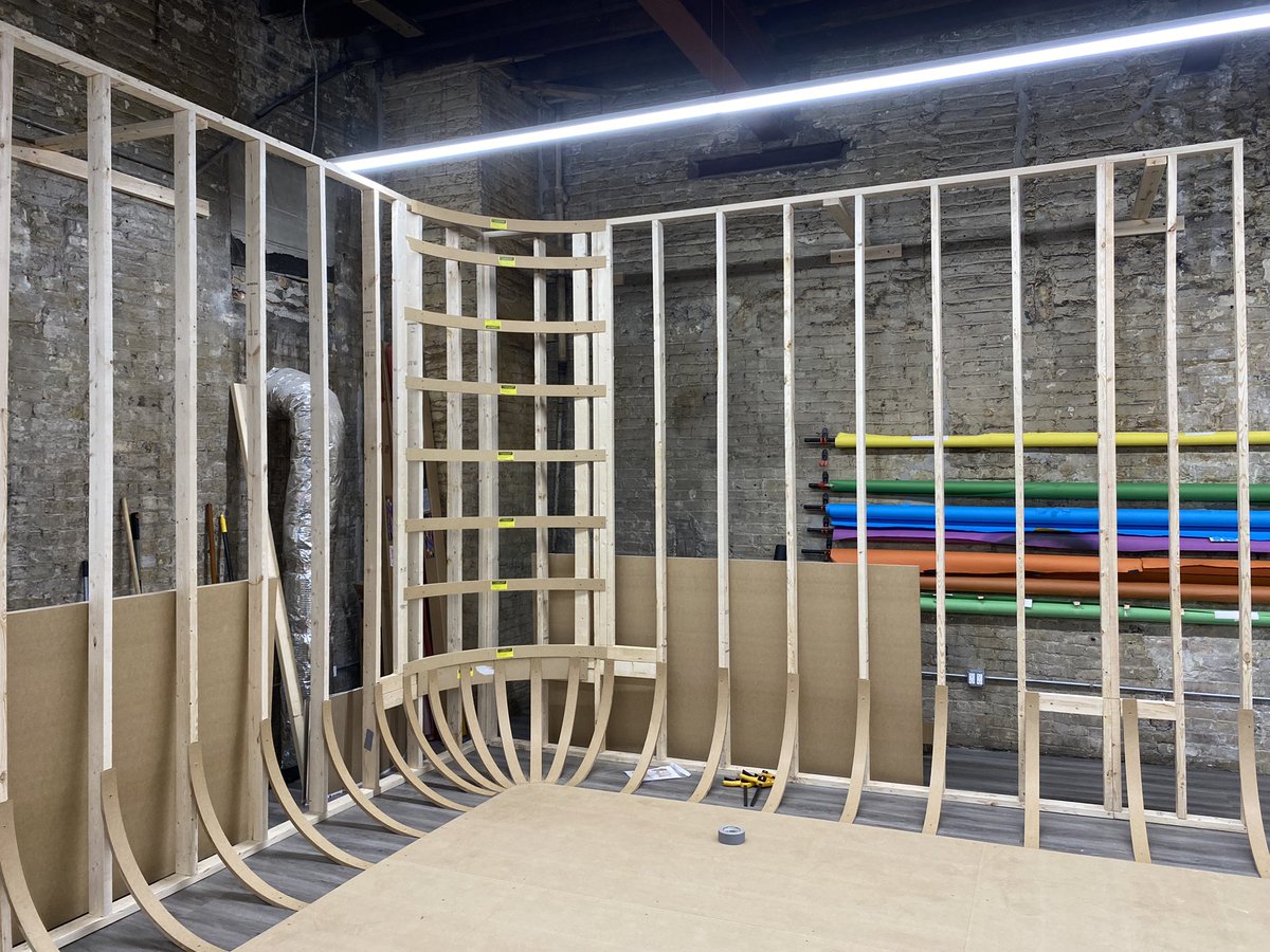 McHughGC's tweet photo. Photo shoot wall for our production studio clients. Will get 2 layers 1/4” drywall, level 5 finish https://t.co/TvgdCA1WCH