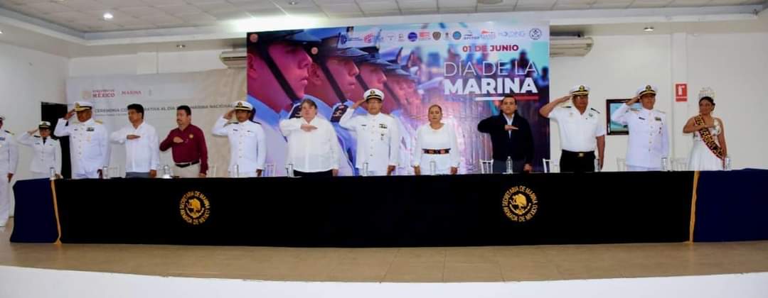 HCentla's tweet photo. La Presidenta Municipal Lluvia Salas López participó en la conmemoración del #DiaDeLaMarina, encabezado por el Comandante de la V Zona Naval, Vicealmirante Gabriel Pablo Gonzalez Contreras; donde se reconoció la labor de las y los marinos mexicanos.

#AccionesQueTransforman https://t.co/4ahORDgjmb