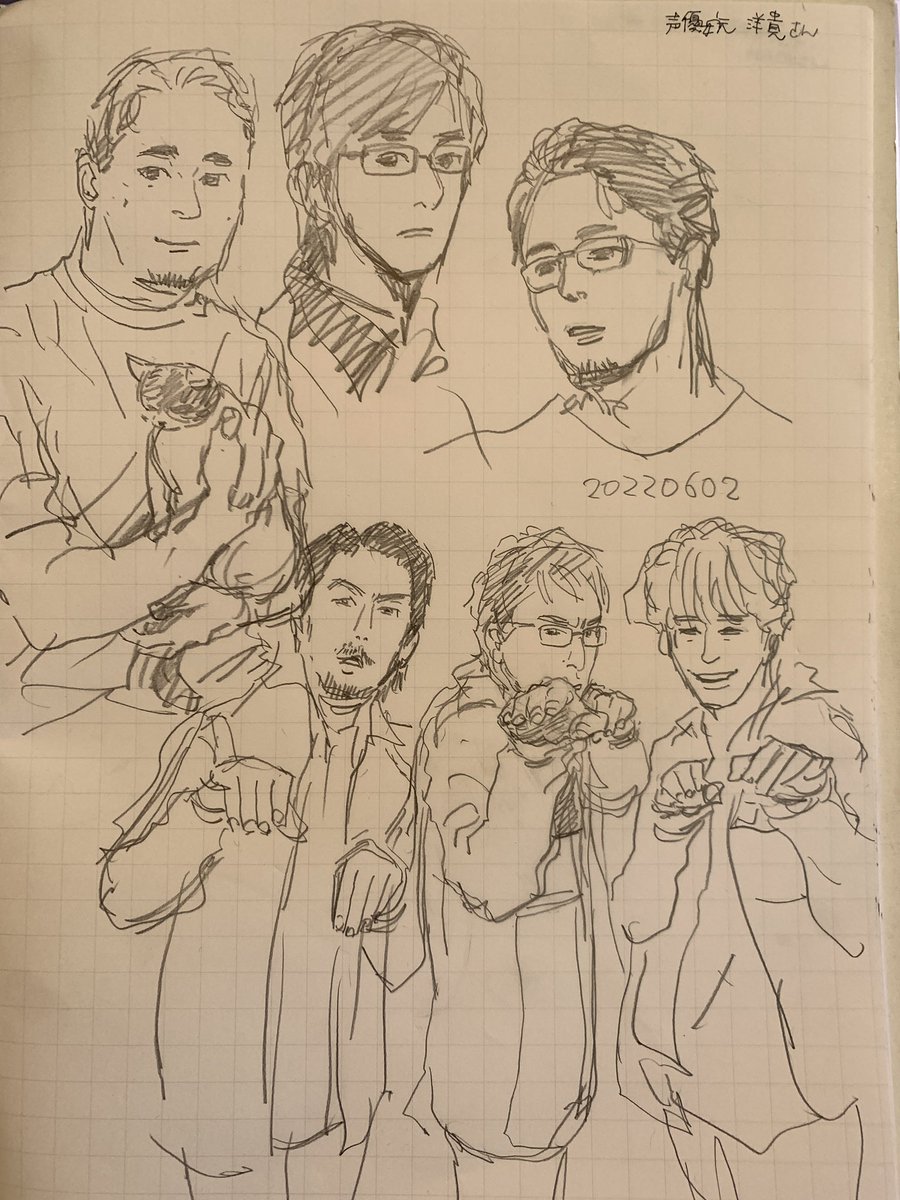 すごい間が開いてしまいましたが💦
またちょっとずつ再開します。リクエストしたことを忘れている方、描いたら思い出してくださいw
声優の安元洋貴さんです!
#今日のおじさん練習