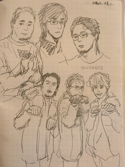 すごい間が開いてしまいましたが💦
またちょっとずつ再開します。リクエストしたことを忘れている方、描いたら思い出してくださいw
声優の安元洋貴さんです!
#今日のおじさん練習 