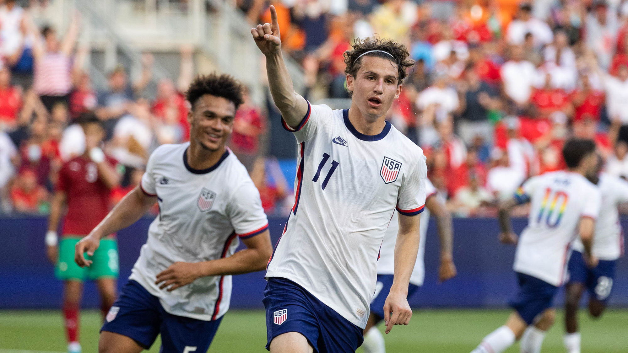 SI Soccer on Twitter: "Never a doubt tonight. Goals from Brenden Aaronson (26'), Tim Weah (32') and Haji Wright (64', PK) give the #USMNT a 3-0 win over Morocco. Five games to