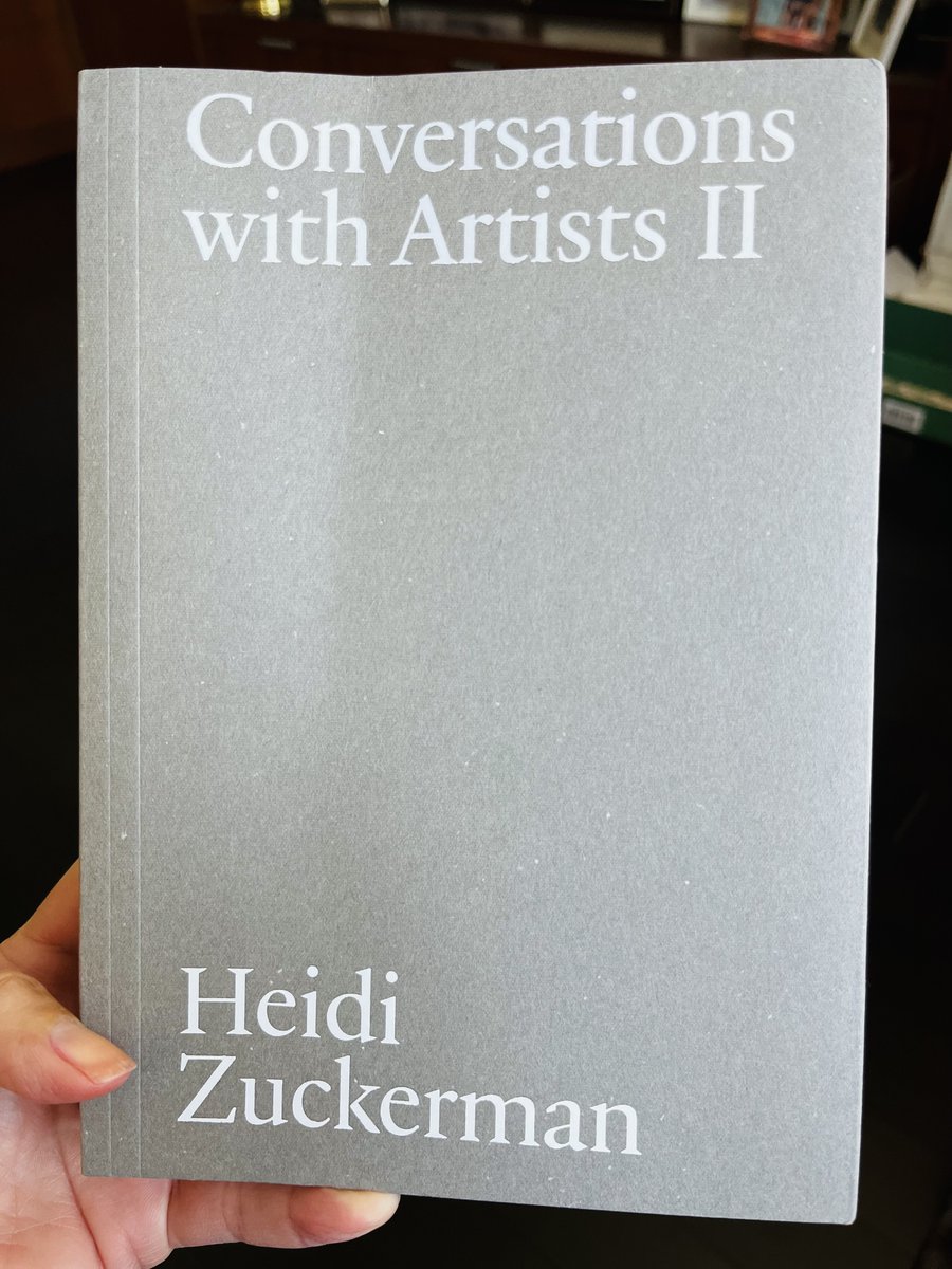 Heidi Zuckerman, the former Director of the Aspen Art Museum, has compiled an amazing collection of interviews with artists who share intimate and thoughtful insights into their philosophies on art, society and community.  

<a href="/heidizuckerman/">Heidi Zuckerman</a>
 #ConversationsWithArtists
#booksiread