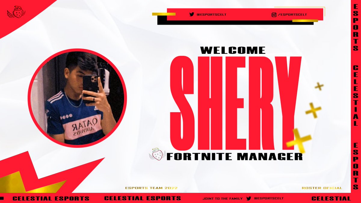 EsportsCelt's tweet photo. Presentación | @CoachShery 🇪🇸

Hoy se integra un personaje muy especial al Equipo el cual sera nuestro Lider de CDC y Coach de Fortnite

Bienvenido @CoachShery | #JoinCelt 🍓 https://t.co/DHwhNcxxFP