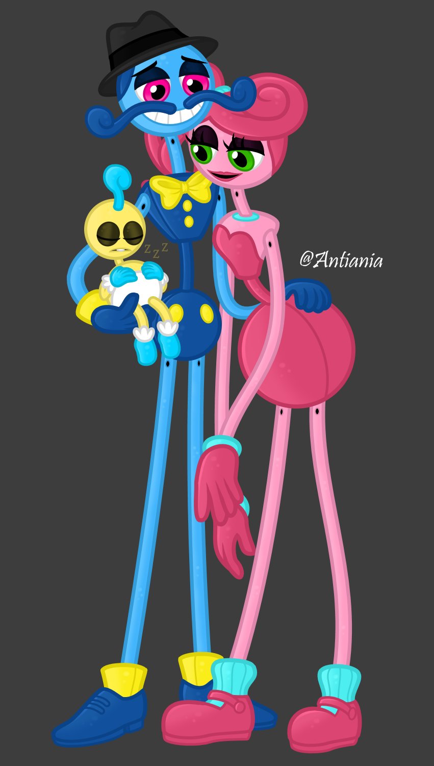 daddy and baby long legs my fanart before official photo realse vs official  photo : r/PoppyPlaytime