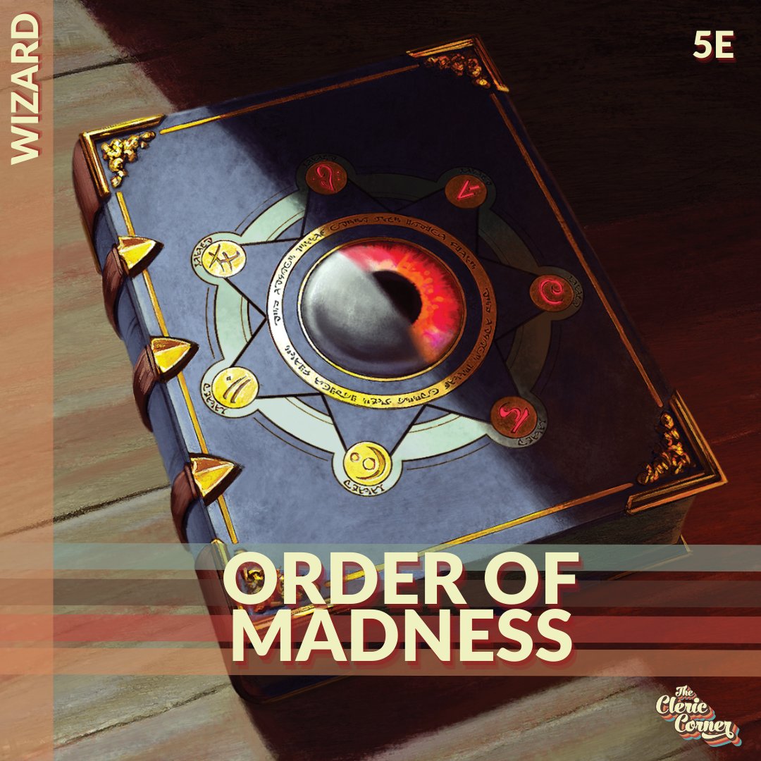 theclericcorner's tweet image. 👁️This month's NEW SUBCLASSES!! Now on my website!👁️

- ORDER OF MADNESS Wizard: Dip your toes in the power of the unfathomable!
- PATH OF THE SPELLBANE Barbarian: Your rage and willpower unravels the weave itself!
#dnd #dungeonsanddragons 
 theclericcorner.com