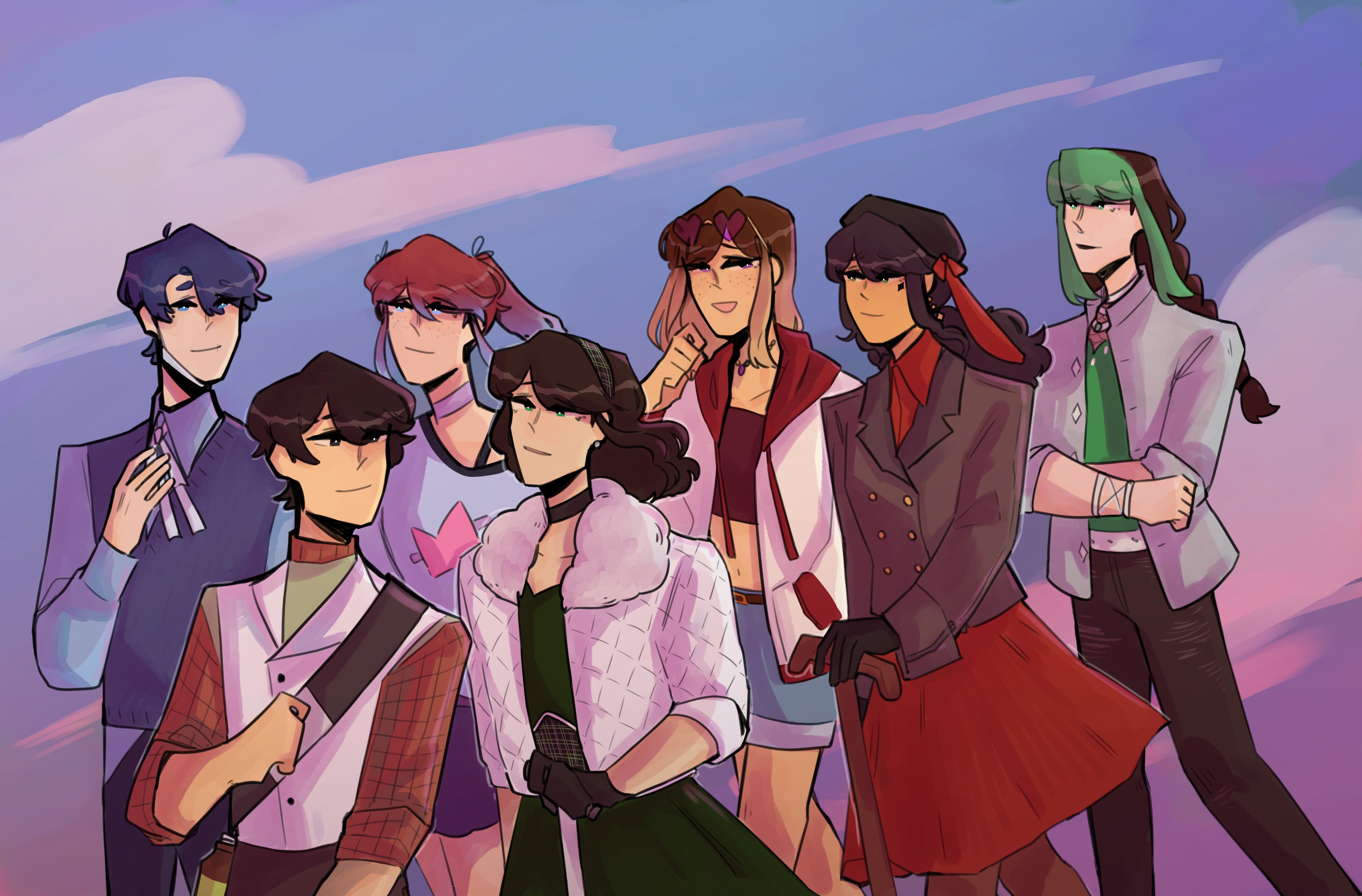 xiang! 🧧 comms open! on Twitter "[ oc group / jade ] art i did for the