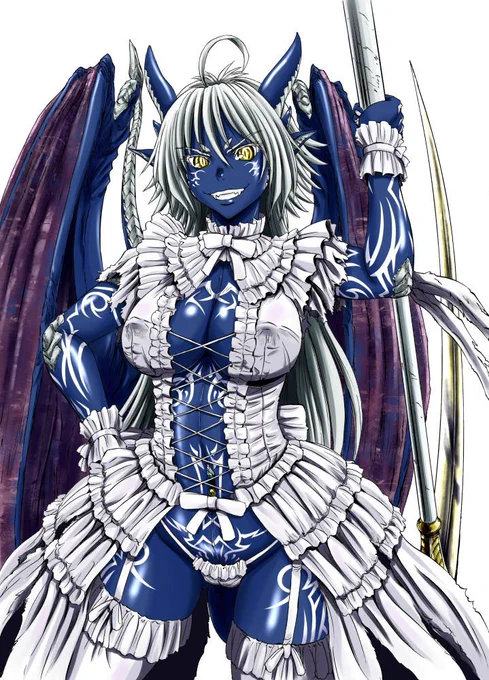 #このタグを見た人はツノっ子の画像を貼るんだ
おまけに青い 