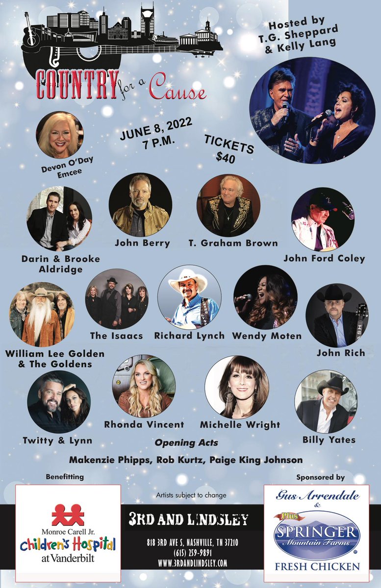 MTSManagement's tweet photo. Join @richardlynchbnd for this star-studded benefit concert on june 8th in Nashville! https://t.co/gXPxUqsEtw #countryforacause #benefit #nashville #musicnews #mtsfamily https://t.co/UjzpEcnvXx