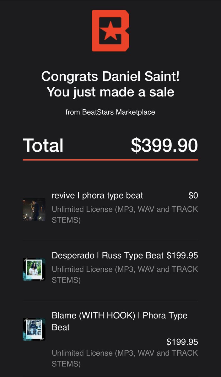 danielstpaul777's tweet photo. @BeatStars #BeatStarsPays thank you guys for creating such an incredible platform 🔥 https://t.co/G6GD2NP9Fe