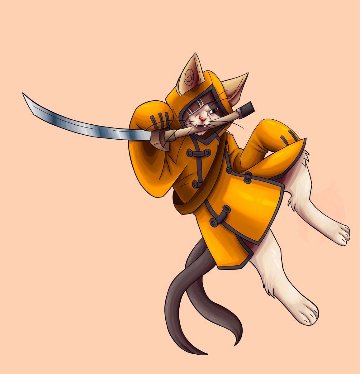 LisandraDraws's tweet photo. Started playing Blazblue Chronophantasma recently. I said in the past I wouldn’t play this installment, but I’m glad I did! Got inspired to draw Jubei, one of my favourite characters 😽#Blazblue https://t.co/6wJvjibeda