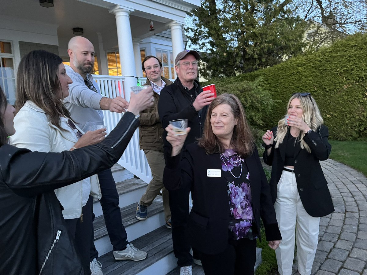 ChadLivengood's tweet photo. A toast to the great @KathyBHoffman, a pioneering Capitol reporter for the AP and PR pro at @martinwaymire who is retiring. Cheers for Kathy! 

#MPC22 https://t.co/Ob2DfzrkWP